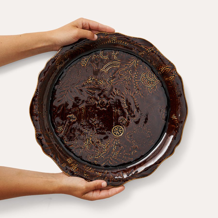 Sthål - Round Serving Plate/Pizza Plate Coffee