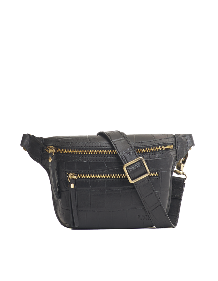 O My Bag - Axelremsväska Beck's Bum, Black Croco
