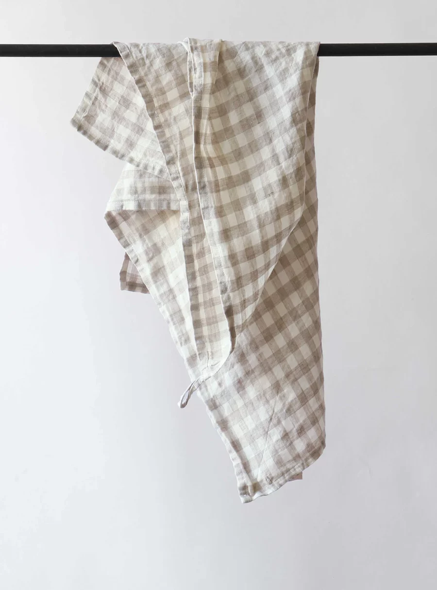 Tell me more - Kökshandduk Gingham Natural
