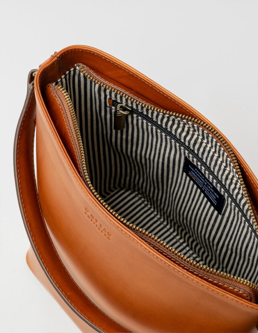 O My Bag - Handväska Bobbi Bucket Maxi, Cognac - Bild 5