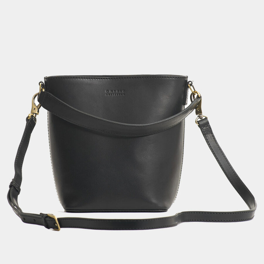 O My Bag - Handväska Bobbi Bucket Midi, Black Classic Leather