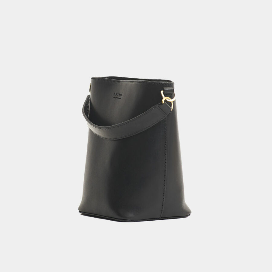 O My Bag - Handväska Bobbi Bucket Midi, Black Classic Leather - Bild 4