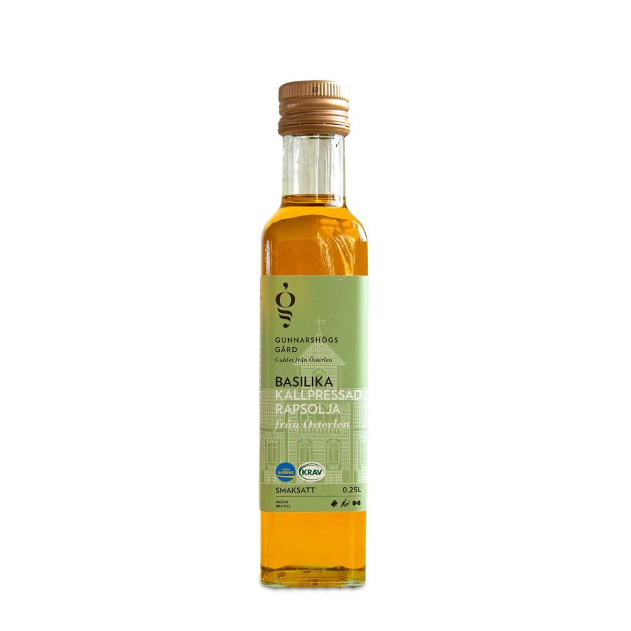 Gunnarshögs Gård - Rapsolja Basilika KRAV 250 ml