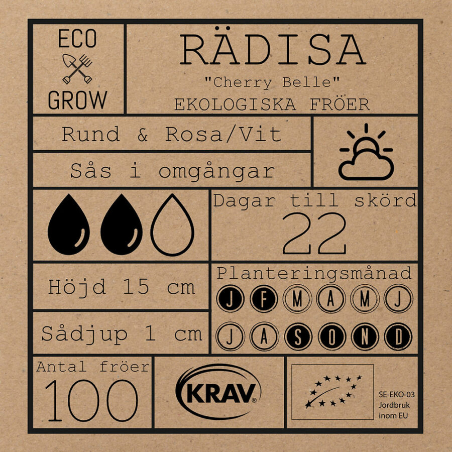 Eco Grow - Rädisa 'Cherry Belle' KRAV