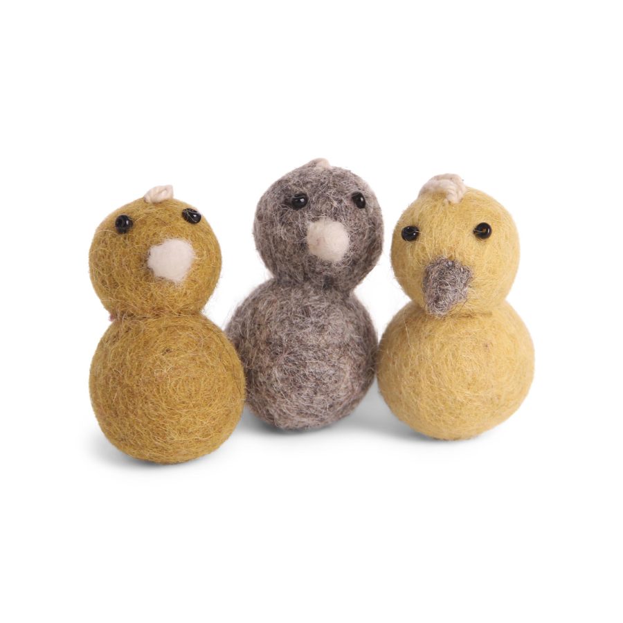 Gry & Sif - Round mini Chickens Yellow 3-pack