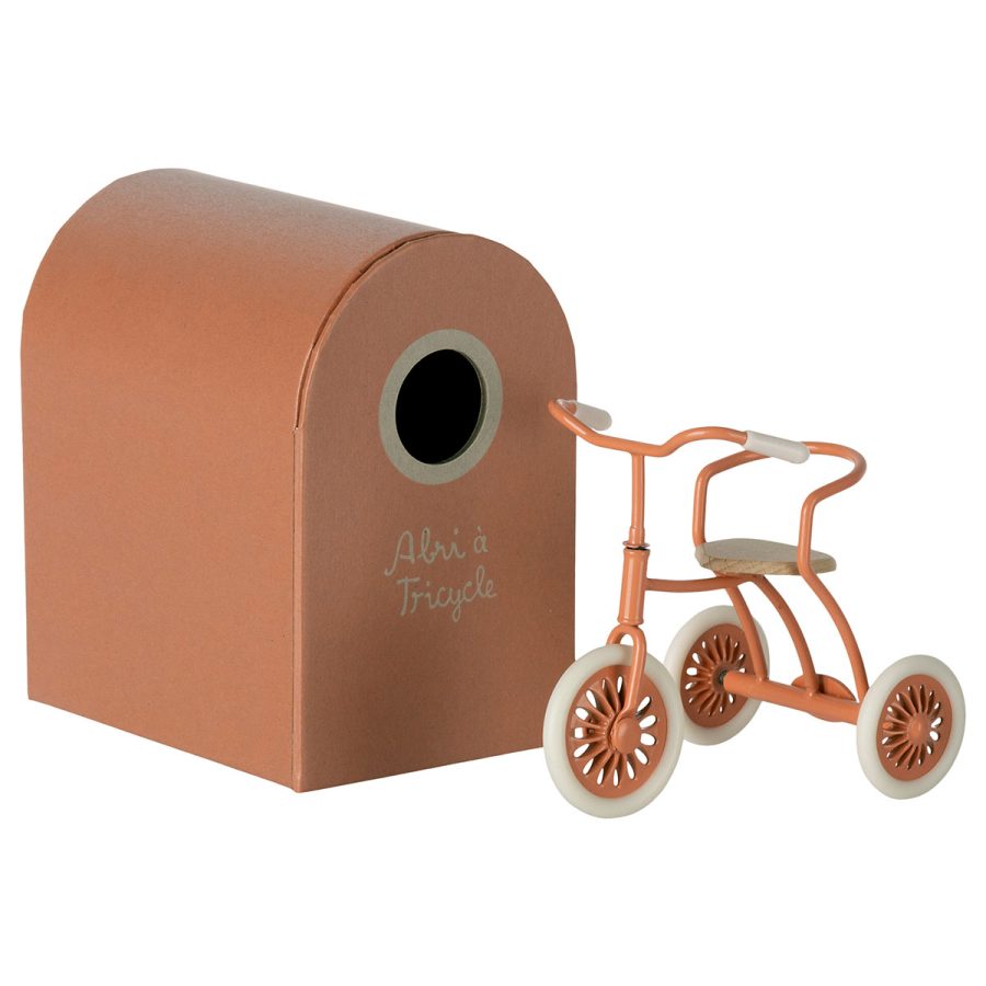 Maileg - Abri à tricycle, Mouse  - Coral - Bild 2