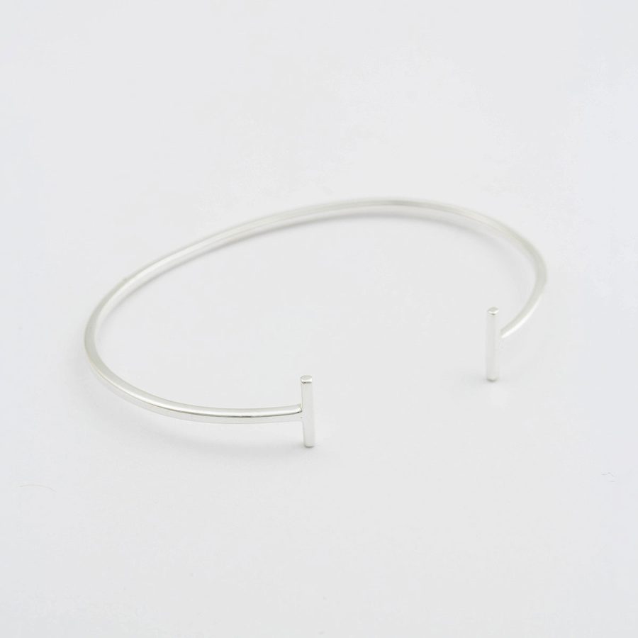Syster P - Armband Strict Plain Bars Silver