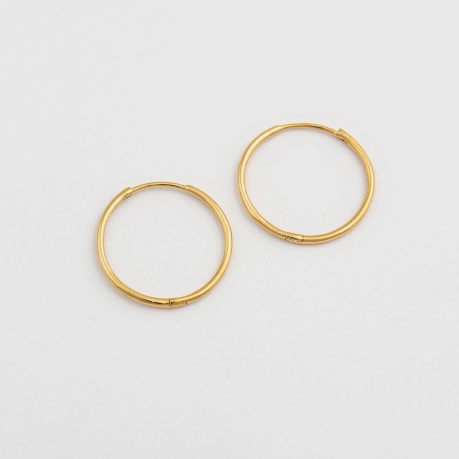 Syster P - Örhänge Beloved Medium Hoop Guld
