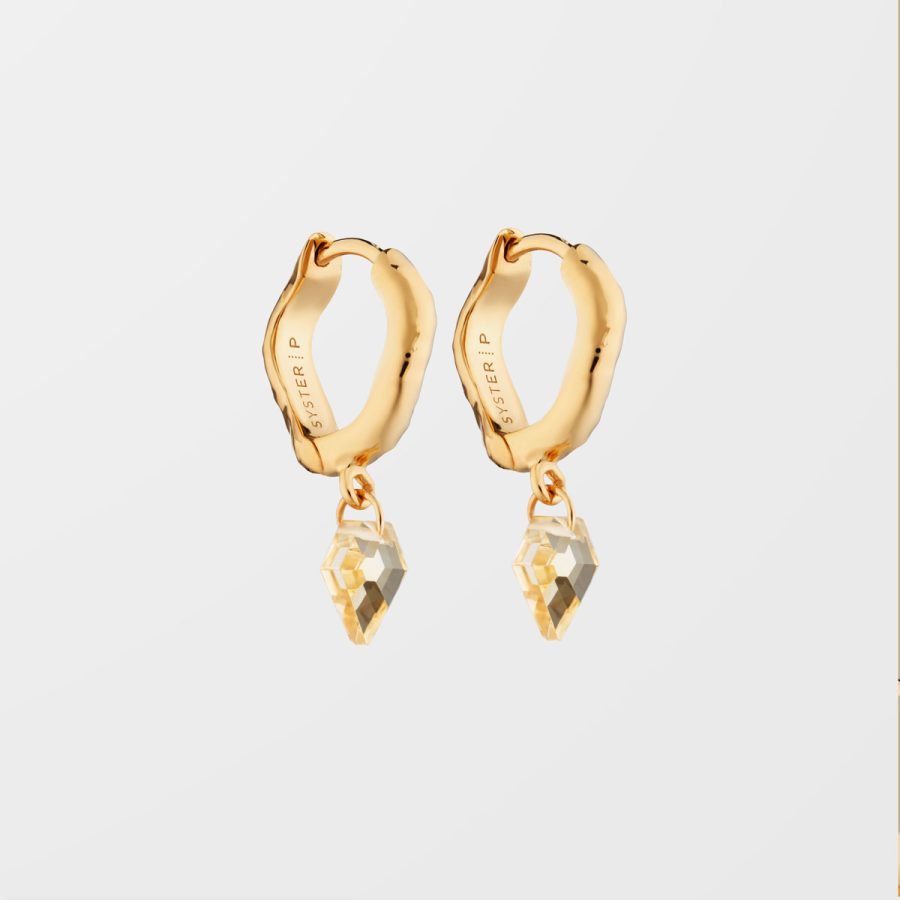 Syster P - Örhänge Diamona Guld Citrine