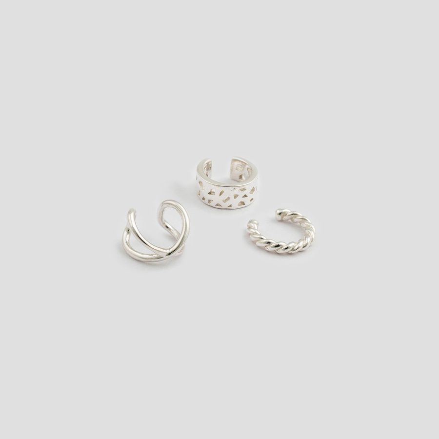 Syster P - Mini Cuff Collection Twisted Silver