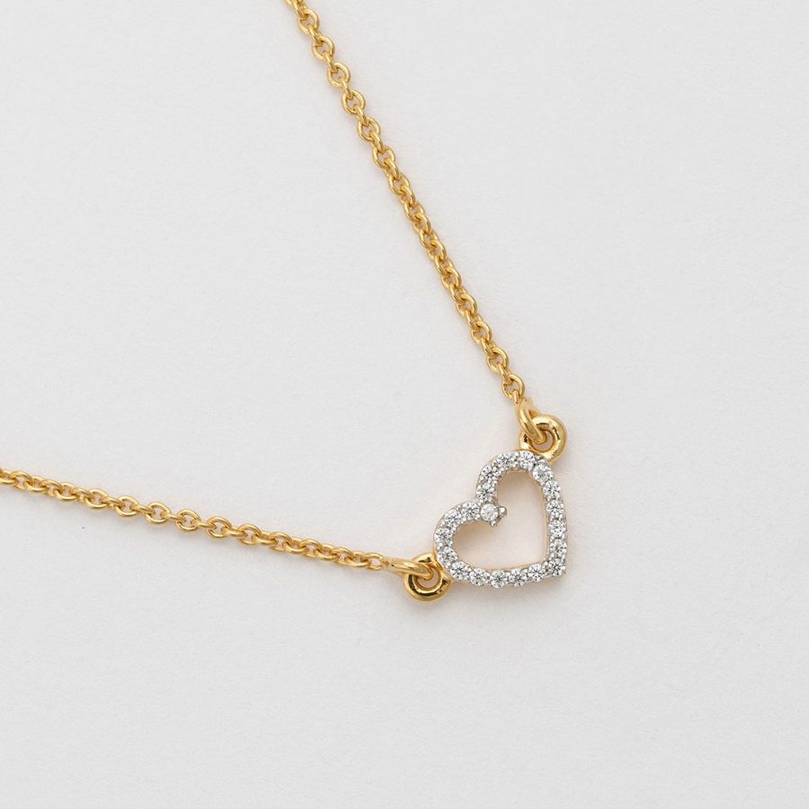 Syster P - Halsband Snap Stone Heart Guld Crystal - Bild 2