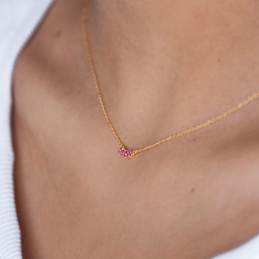 Syster P - Halsband Theodora Guld Pink Tourmaline - Bild 2