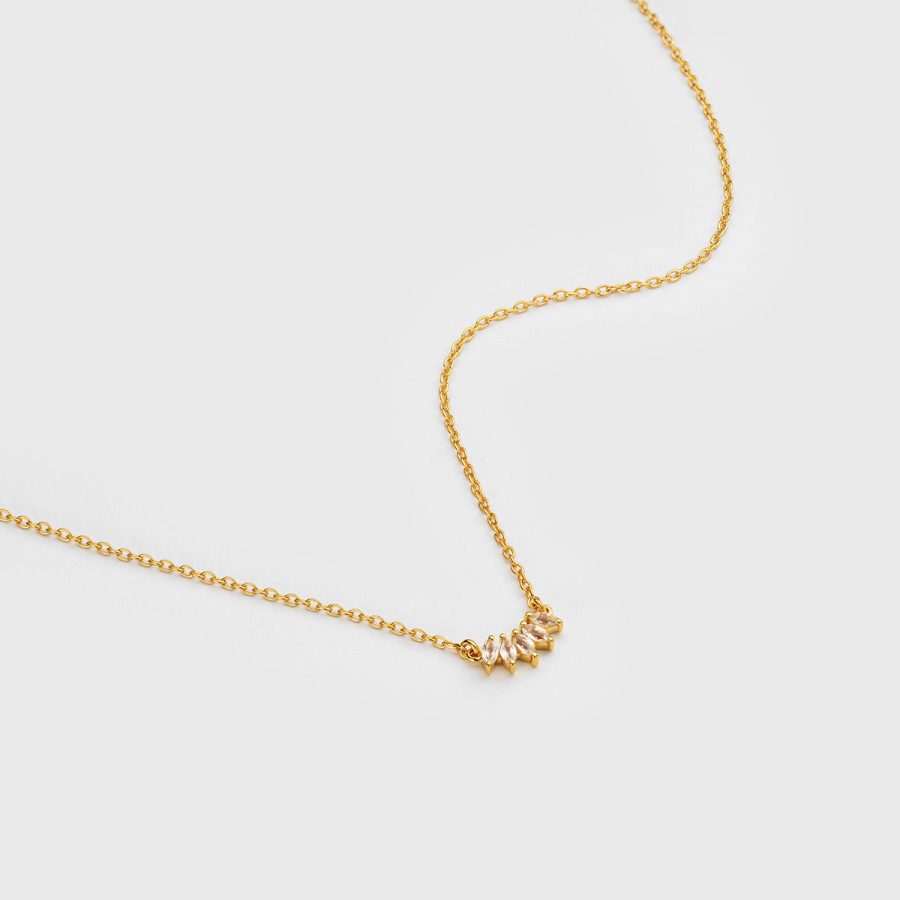 Syster P - Halsband Theodora, Guld White Topaz - Bild 2