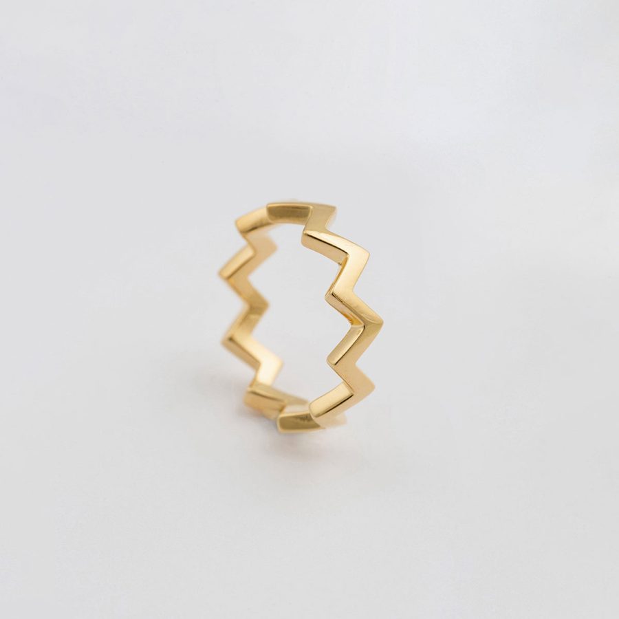 Syster P - Ring Strict Plain ZigZag Guld - Bild 3