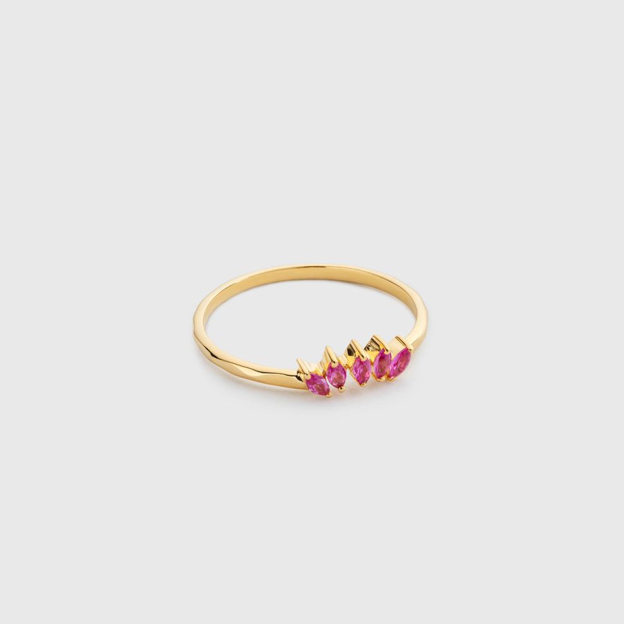 Syster P - Ring Theodora Guld Pink Tourmaline