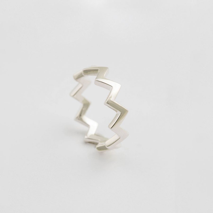 Syster P - Ring Strict Plain ZigZag Silver - Bild 3