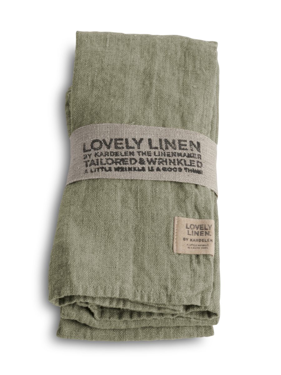 Lovely Linen - Servett Lovely 4-pack Avocado