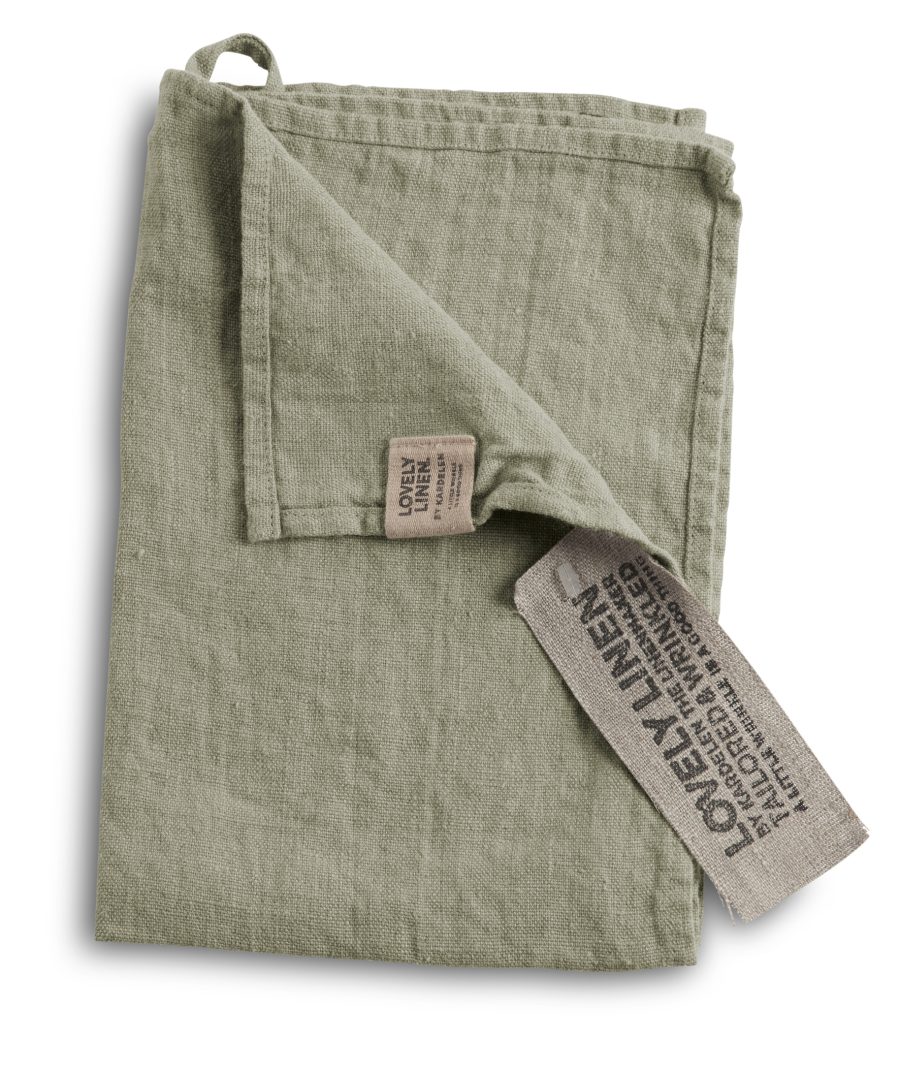Lovely Linen - Gästhandduk Lovely 35x60 cm Avocado