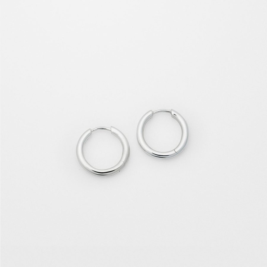 Syster P - Örhänge Beloved Fat Medium Hoops Silver
