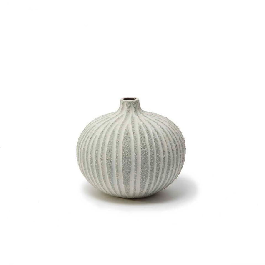 Lindform - Vas Bari Medium Stone Stripe Grey Rough