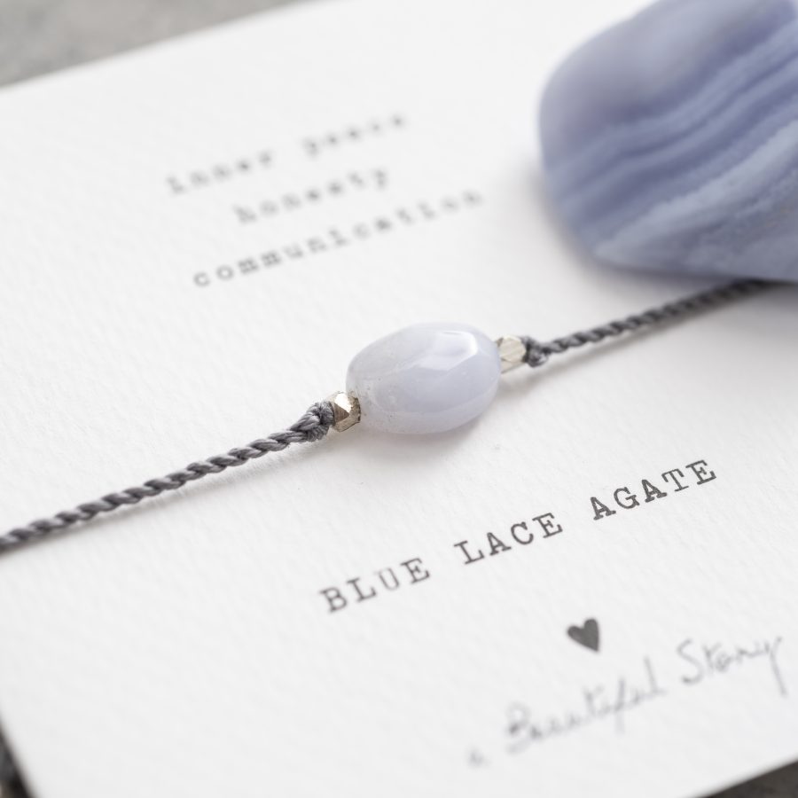 A Beautiful Story - Armband Gemstone Blå Agate - Bild 3