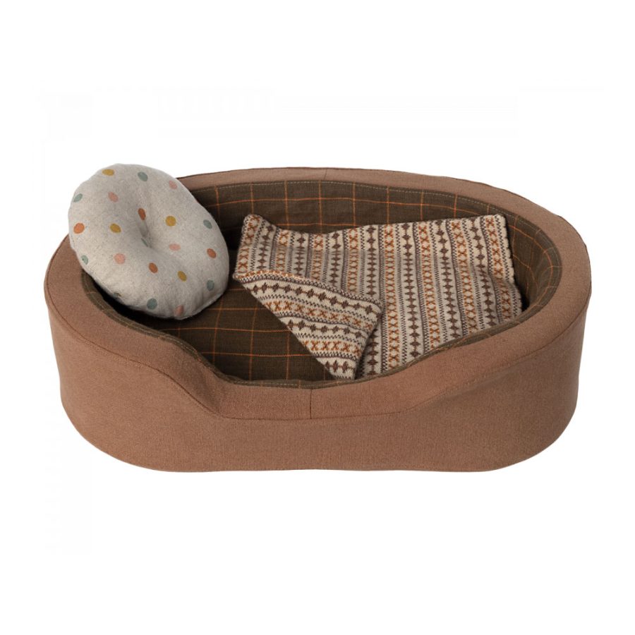 Maileg - Dog Basket Brown
