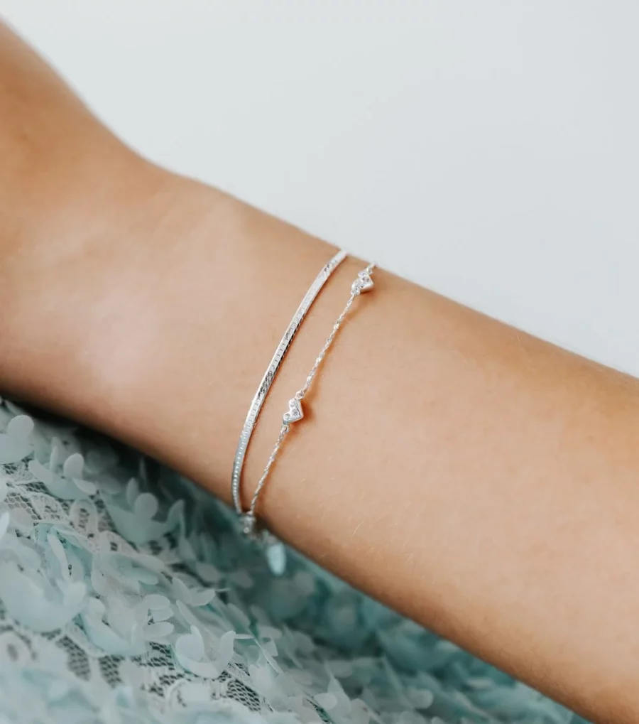 Syster P - Armband Herringbone Silver SM - Bild 2
