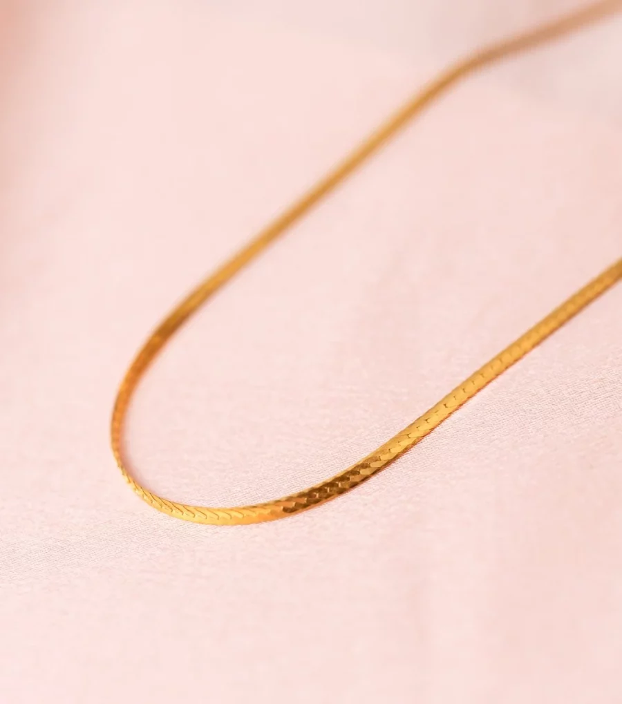 Syster P - Halsband Herringbone Guld - Bild 3