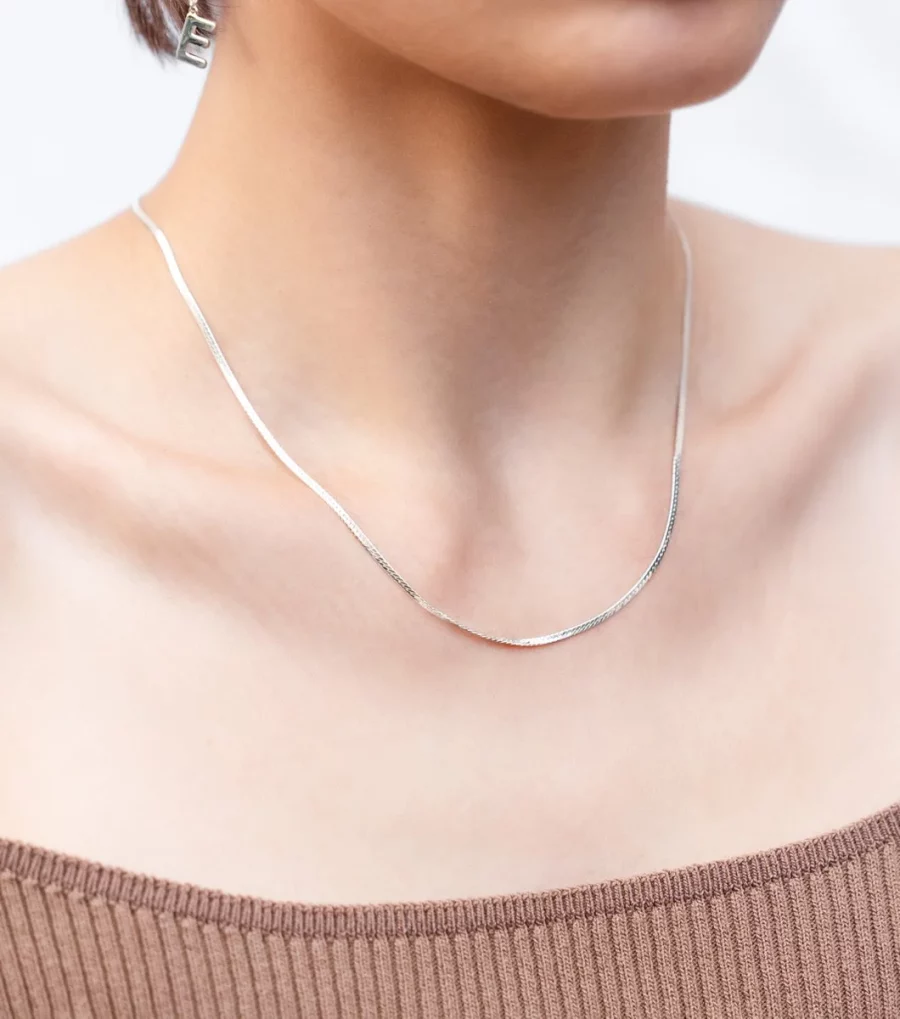 Syster P - Halsband Herringbone Silver