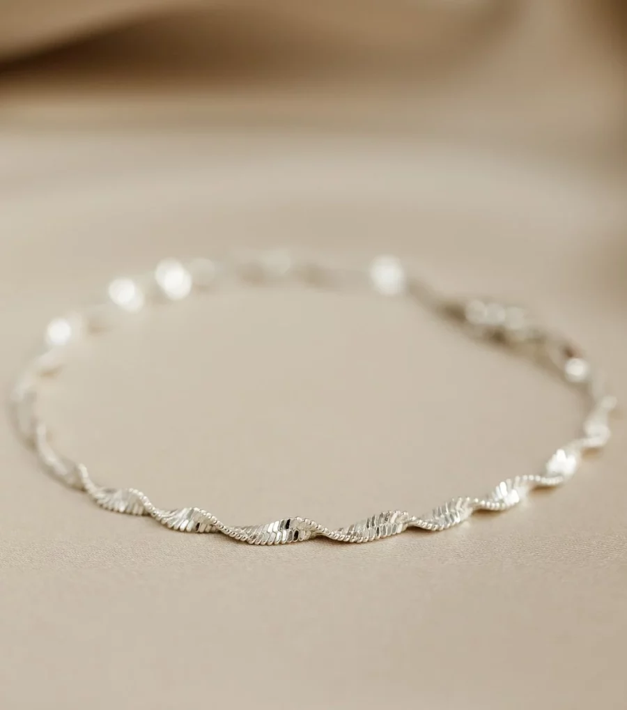 Syster P - Armband Herringbone Twisted Silver - Bild 3
