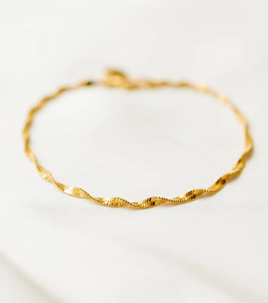 Syster P - Armband Herringbone Twisted Guld