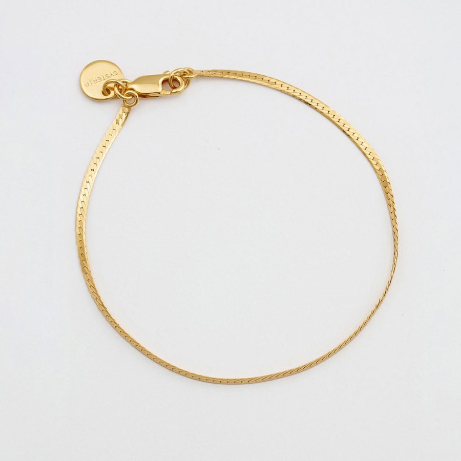 Syster P - Armband Herringbone Guld ML - Bild 3
