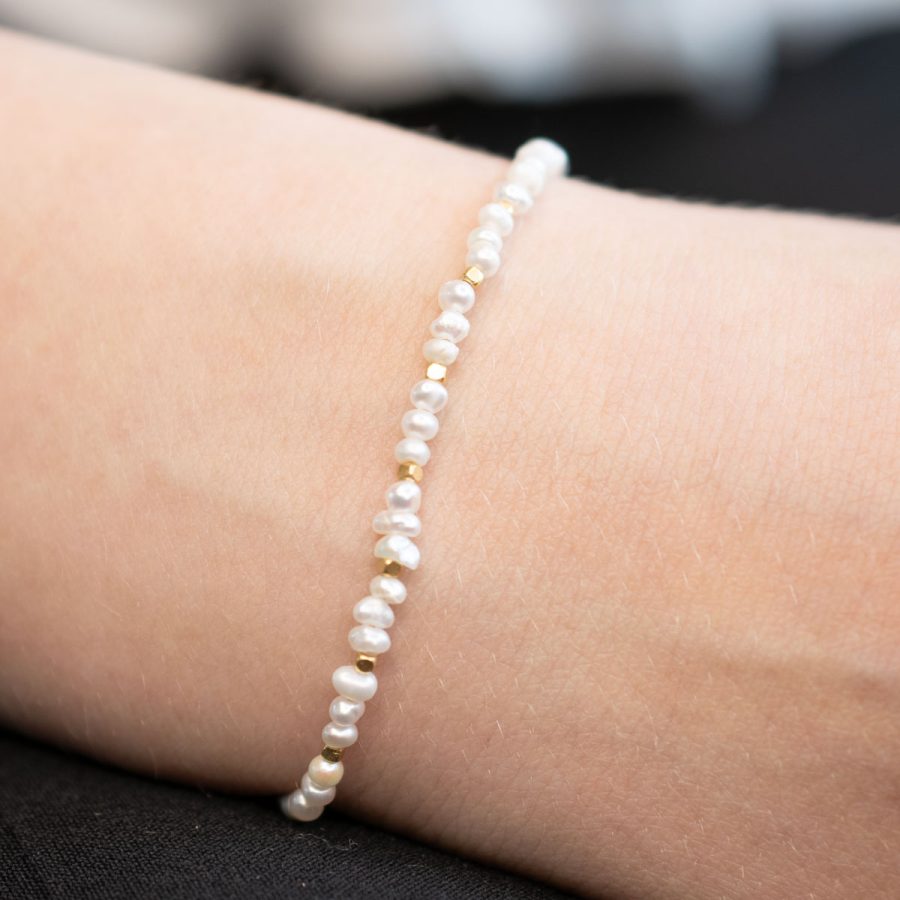 IBU Jewels - Armband Lulu Stone Dot Pearl