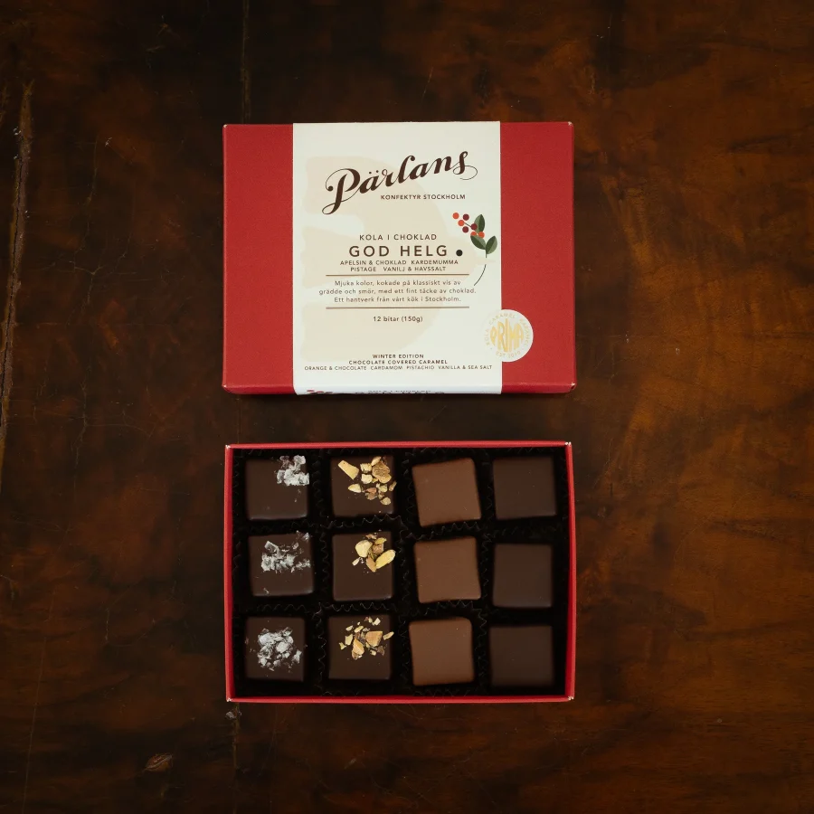 Pärlans - Kola i Choklad God Helg 12 bitar 75g