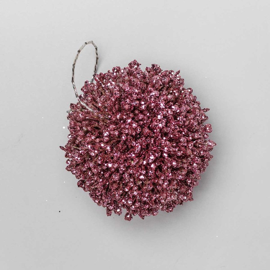 Julgranskula Glitter Pink 10 cm