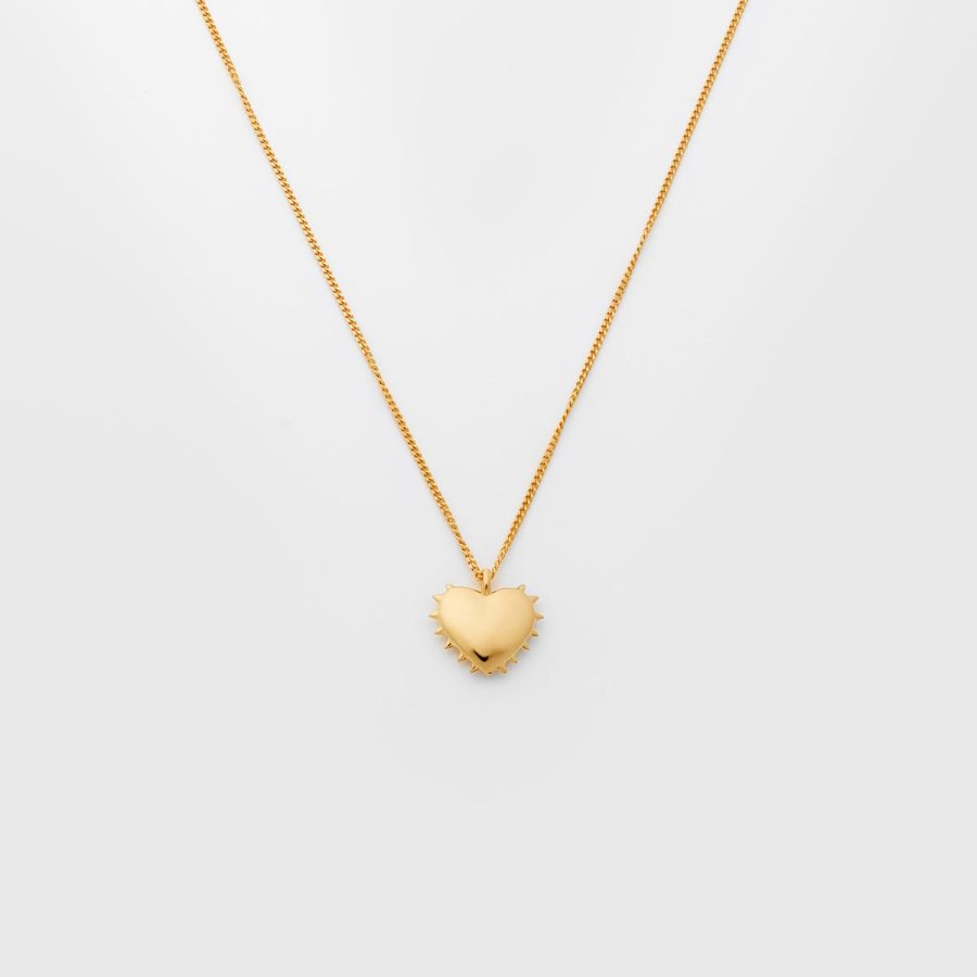 Syster P - True Love Spike Heart Necklace Gold - Bild 3