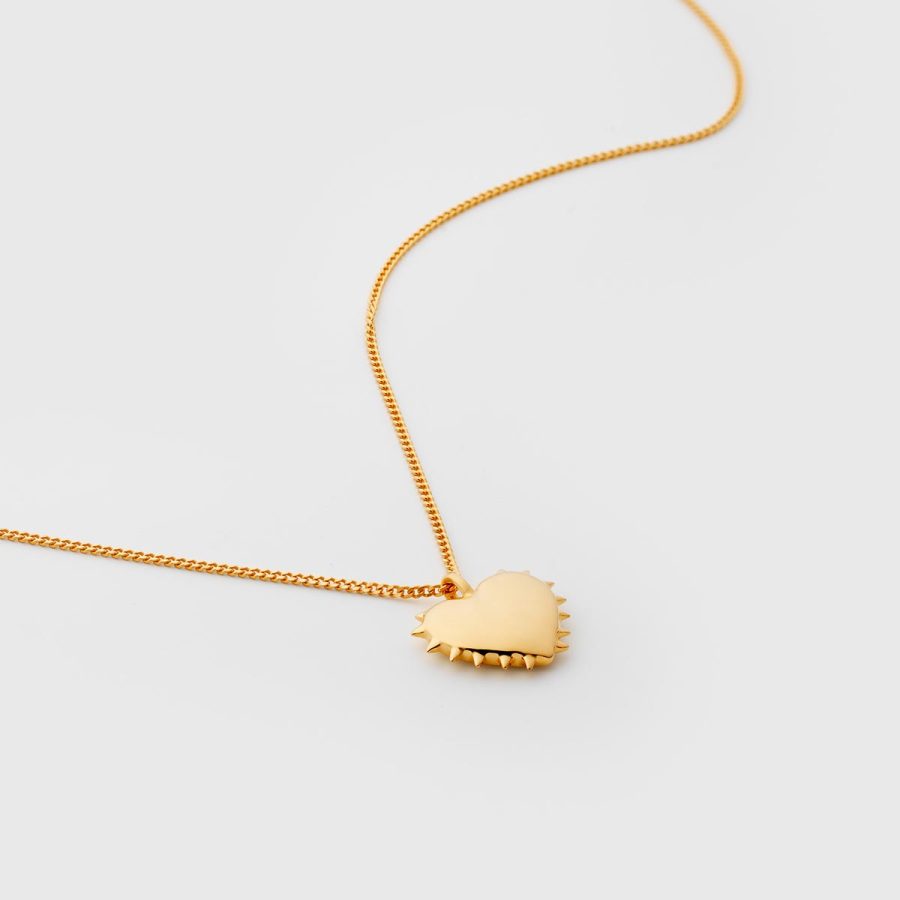 Syster P - True Love Spike Heart Necklace Gold