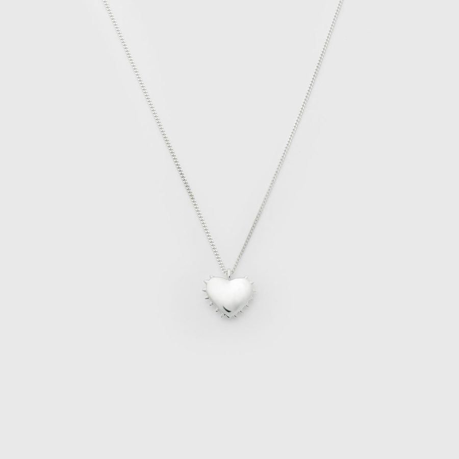 Syster P - True Love Spike Heart Necklace Silver - Bild 3