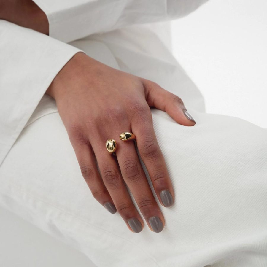 Syster P - Bolded Drops Ring Gold