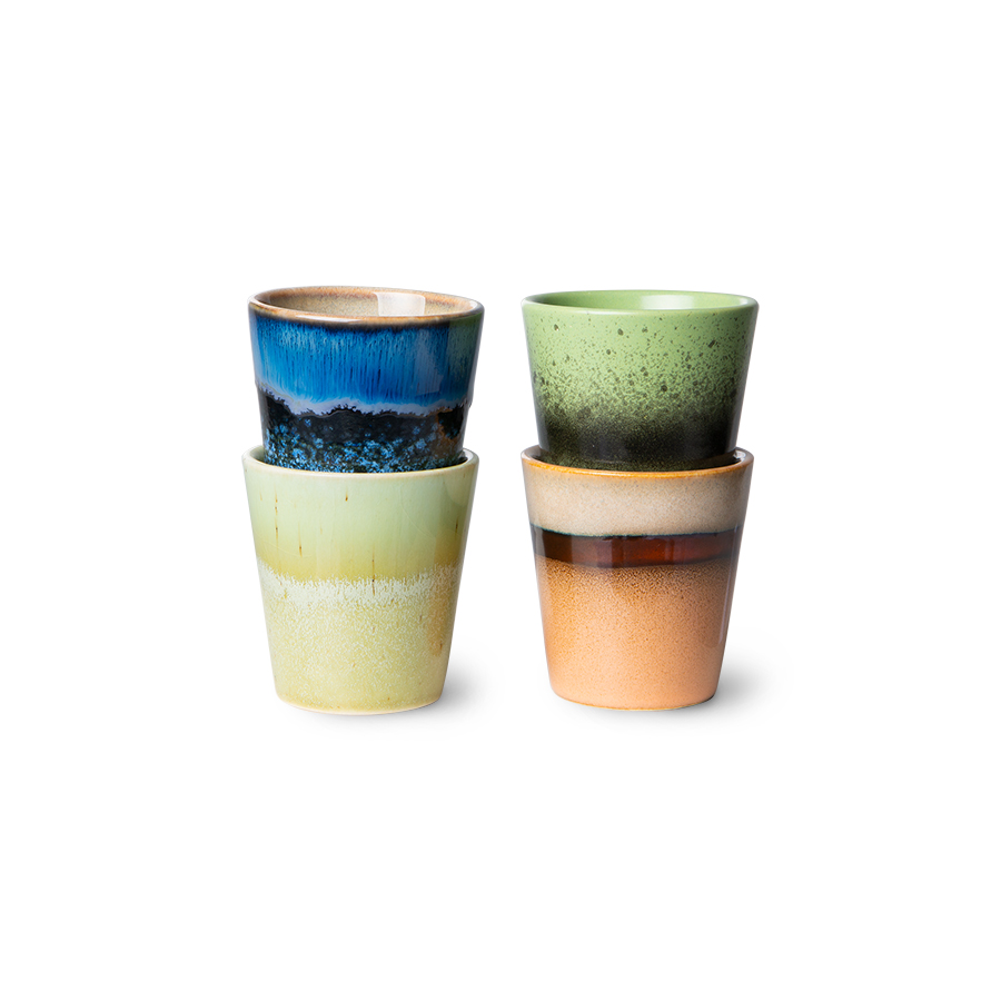 HK Living - 70s ceramics Ristretto Calypso 4-pack
