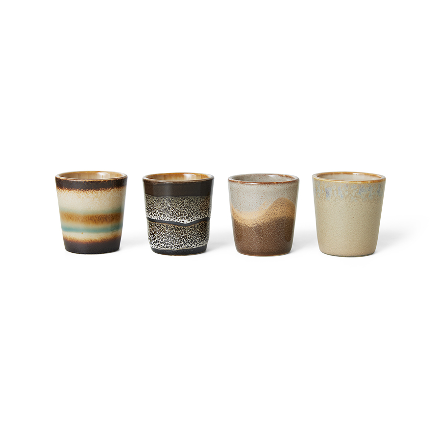HK Living - 70s ceramics Äggkoppar Granite 4-pack