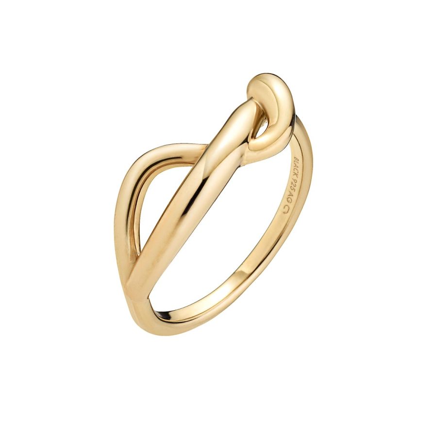 Maria Black - Twisted Deceiver Ring Goldplated Silver