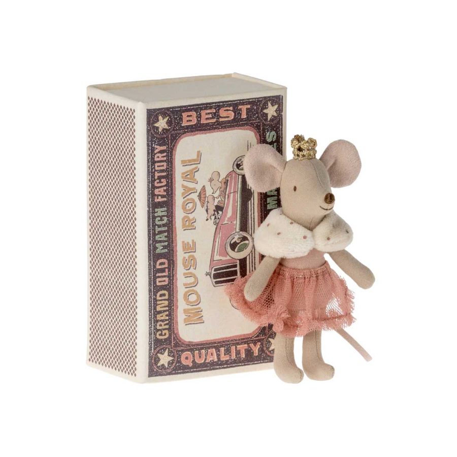 Maileg - Princess mouse, Little sister in matchbox