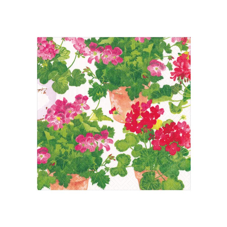 Caspari - Trailing geranium, 33 x 33 cm