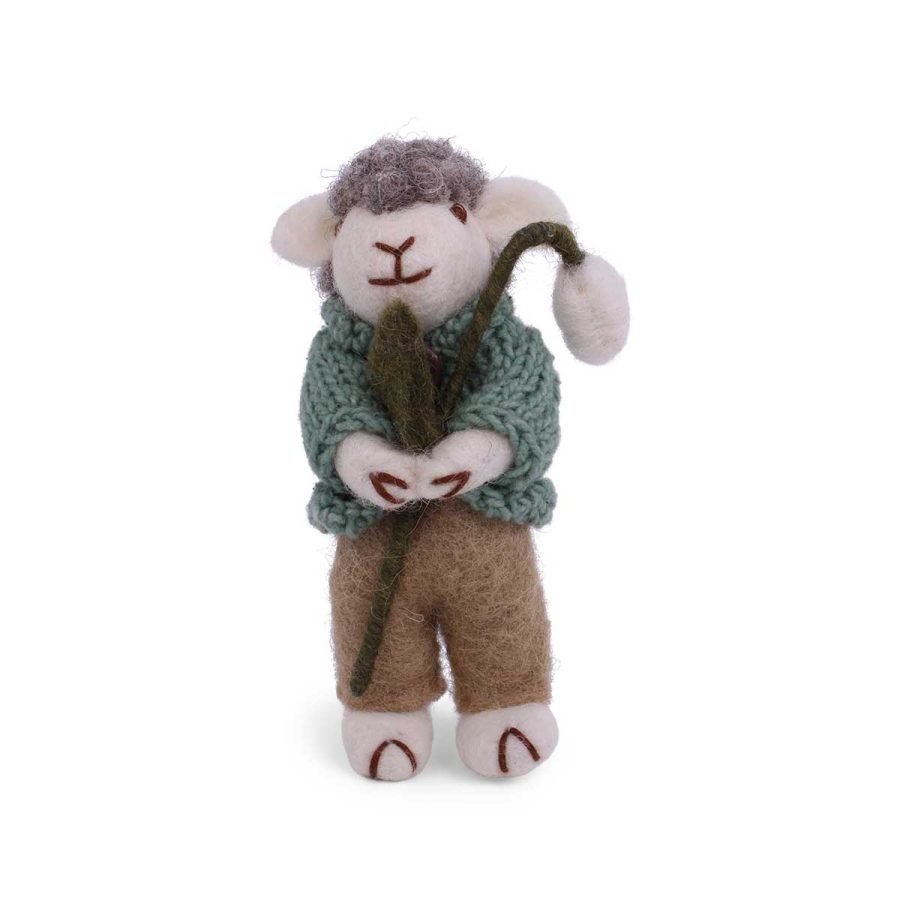 Gry & Sif - Grey Sheep Green Jacket & Snowdrop