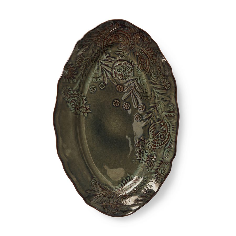 Sthål - Small Oval Serving Dish Fig