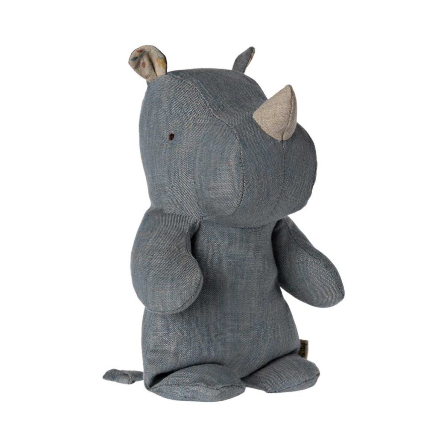 Maileg - Safari friends small Rhino, Blue/Sand