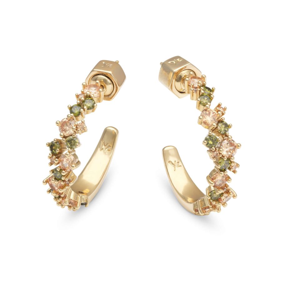Ylva Li - Örhängen Meadow Avantgarde Peridot Guld