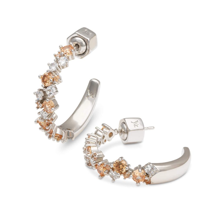 Ylva Li - Örhängen Meadow Avantgarde Champagne Silver