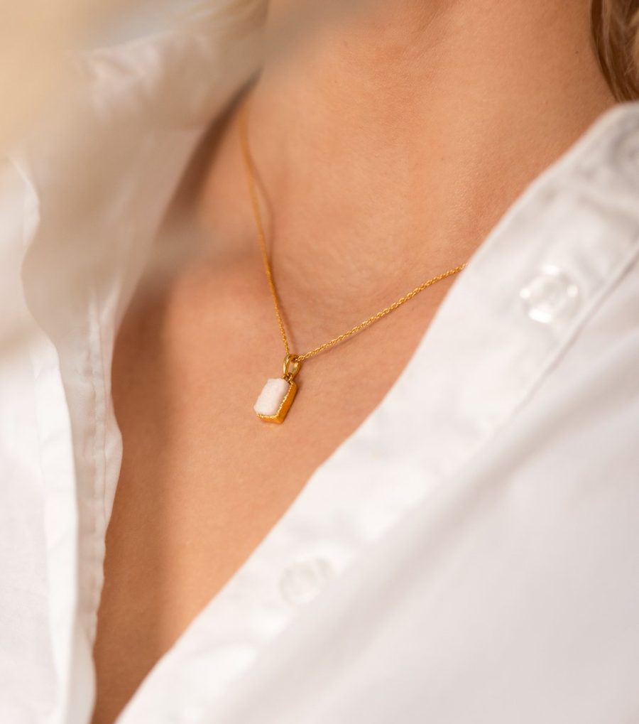 Syster P - Halsband Space Dust Moonstone Guld - Bild 2